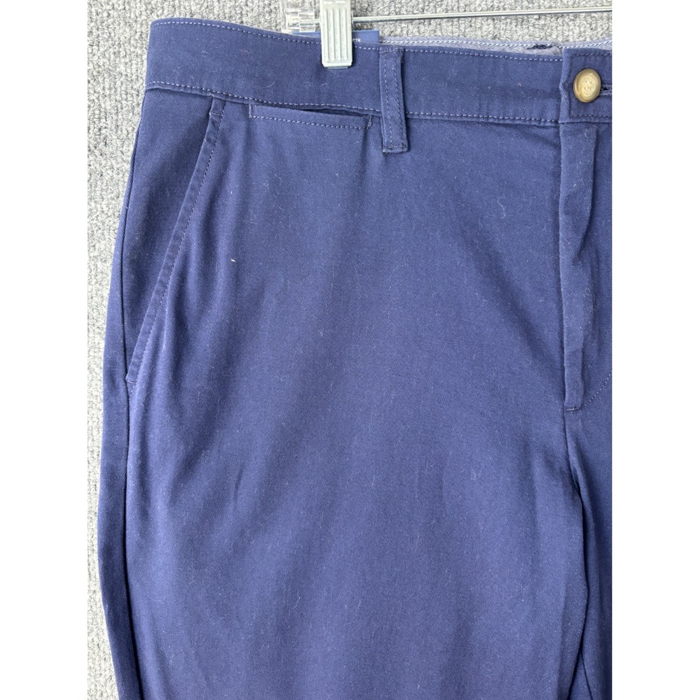 Nautica Clipper Pants Mens 34x32 Navy Blue Nautica Flex Chino Casual Preppy - Picture 4 of 8